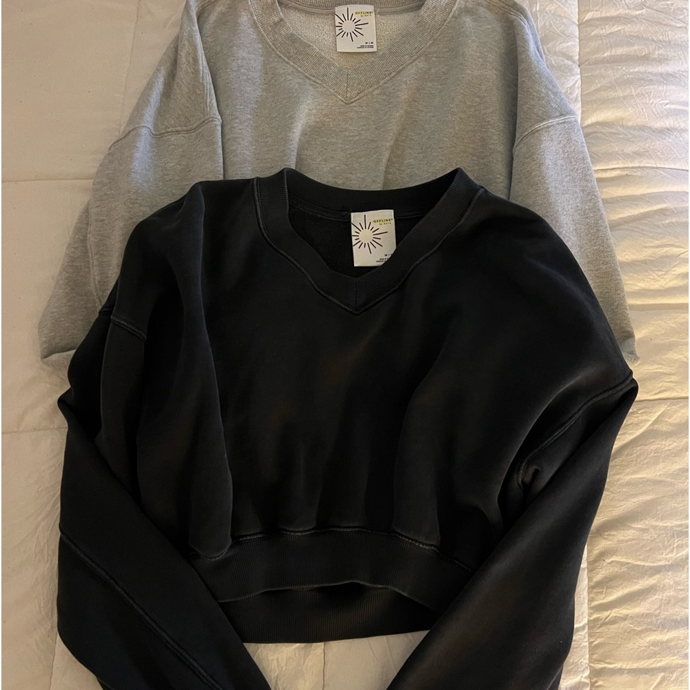 Aerie cropped crew necks!